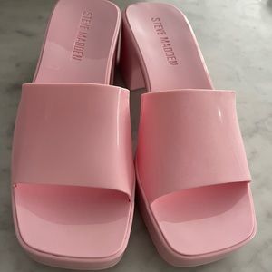 Steve Madden pink jelly heels